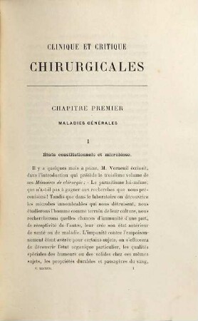 Clinique et critique chirurgicales