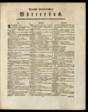 Deutsch-Holländisches Wörterbuch