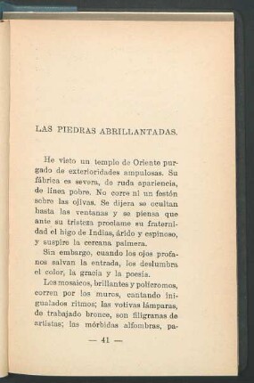 Las piedras abrillantadas
