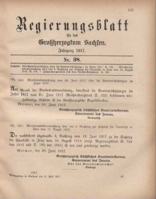 Nr. 148: Ministerialverordnung vom 29. Juni 1917 über die Erntevorschätzungen im Jahre 1917