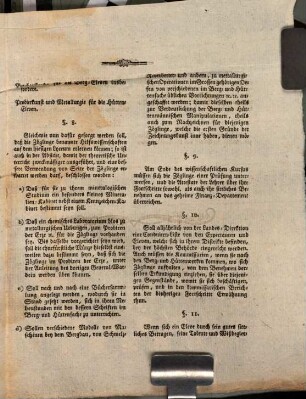 Reglement für die Berg- und Hütteneleven : [München den 30ten November 1803.]