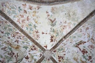 Gewölbebilder mit Drolerien, Ranken- und Laubwerk — Fabelwesen, Ranken- und Laubwerk — Östliche Gewölbekappe