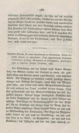 186-188 "Manuale precum in usum Sacerdotum et Clericorum"