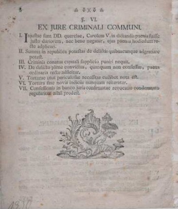 § VI. Ex jure criminali communi