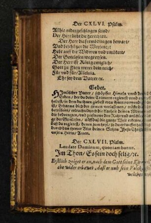 Der CXLVII. Psalm.