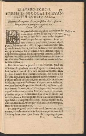 Feriis D. Nicolai In Evangelium ...