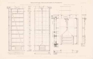 Hafenerweiterungs-, Schleusen- und Kanalbau, Oberlahnstein: Details (aus: Atlas zur Zeitschrift für Bauwesen, hrsg. v. L.v.Tiedemann, Jg. 36, 1886)