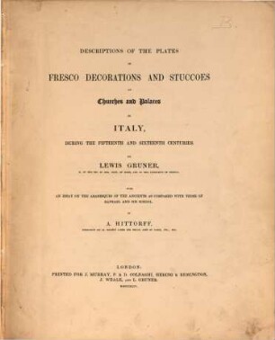 Fresco decorations and stuccoes of churches and palaces, in Italy, during the fifteenth and sixteenth centuries, 2. Descriptions of the plates