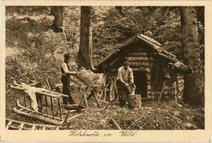 Holzknechte im Wald