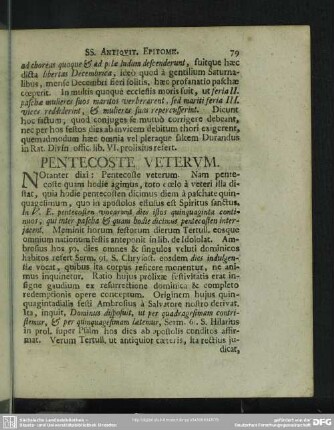 Pentecoste Veterum