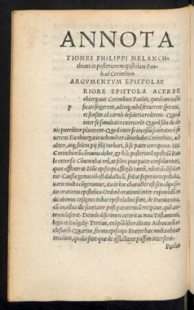Argumentum Epistolae