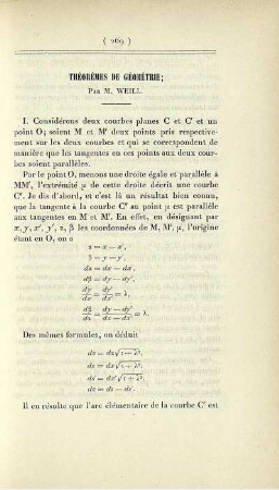 Théorèmes de géométrie.