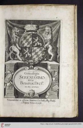 Genealogia Serenissimorvm Boiariæ Ducv[m]