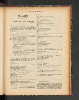 Le Comité le Diner de l'Asie Francaise.