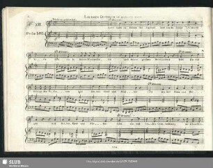 Nr. XII. Psalm 150. Laudate Dominum / Lobt Gott in seinem Heiligthum