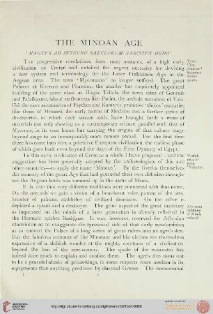 The Minoan Age (Introduction)