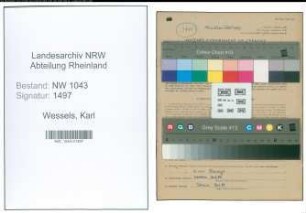 Entnazifizierung Karl Wessels , geb. 15.12.1916 (Angestellter)