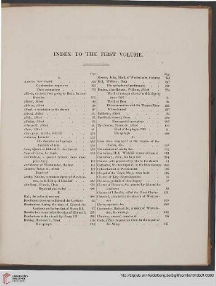 Index to the first volume