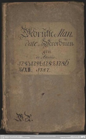 Des Durchlauchtigsten Churfürstens zu Sachßen ... bestallter Ober-Amts-Verwalter im Marggrafthum Oberlausitz ... Ich, Johann Wilhelm Traugott von Schönberg ... gebe ... zu vernehmen: wasmaaßen Ihro Churfürstl. Durchl. zu Sachßen ... die Abstellung des Schuldenmachens bey Dero Armee betreffendes Mandat ... ergehen zu laßen der Nothdurfft befunden : [Geben auf dem Churfürstl. Sächßl. Schlosse zu Budißin, den 24. May 1783]