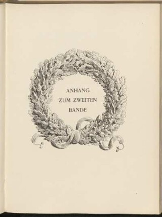 Anhang zum zweiten Bande