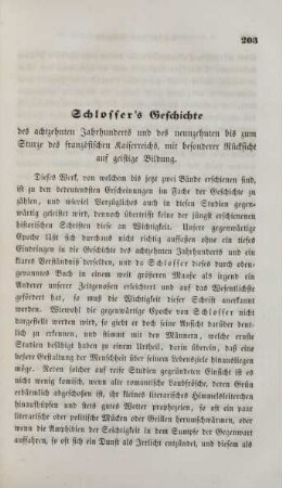Schlossers Geschichte des achtzehnten Jahrhunderts und des neunzehnten bis zum Sturze des französischen Kaiserreichs, ...