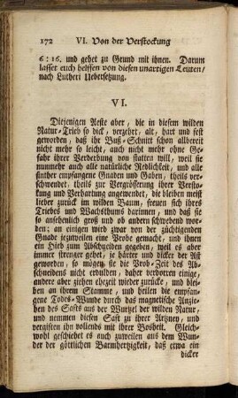 VI. [Von der Verstockung der krummen Art.]