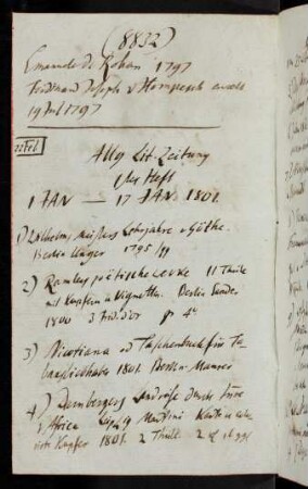 8832-8860, 22. Feb. Allg. Lit. Zeitung 1801, 1. -10. Heft