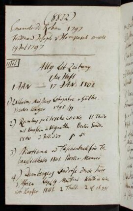 8832-8860, 22. Feb. Allg. Lit. Zeitung 1801, 1. -10. Heft