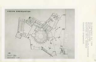 Circus Kokolastro, Berlin-Mitte (Diplomarbeit bei Bernhard Hermkes): Grundriss Erdgeschoss 1:200
