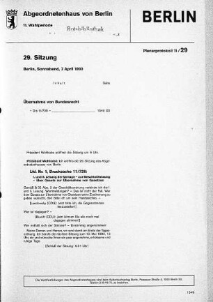 Nr. 29, 7. April 1990