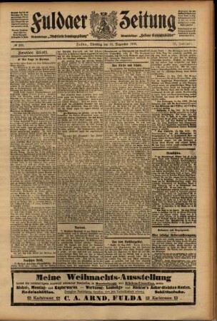 Zweite Ausgabe vom Dienstag, den 15. Dezember 1908.