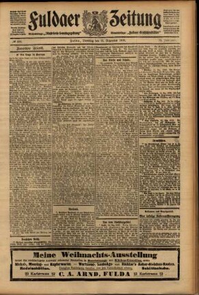 Zweite Ausgabe vom Dienstag, den 15. Dezember 1908.