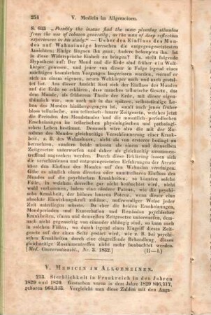 V. Medicin im Allgemeinen.