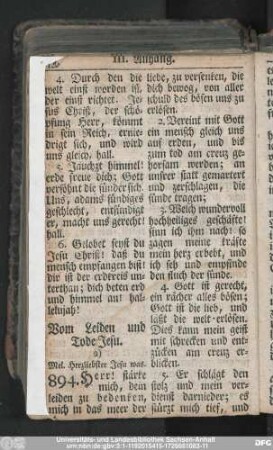 Vom Leiden und Tode Jesu.