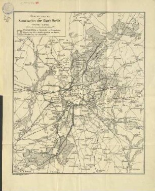Übersichtsplan der Kanalisation der Stadt Berlin