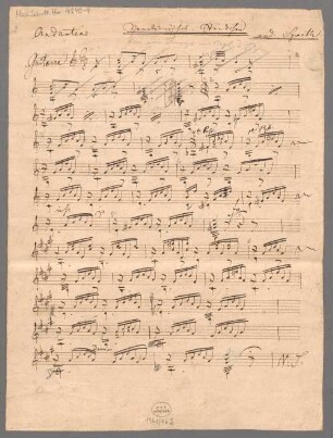 Serenata veneziana, guit, a-Moll, Arr - BSB Mus.Schott.Ha 4840-4 : [heading] Venetianisches Ständchen and: Spaeth