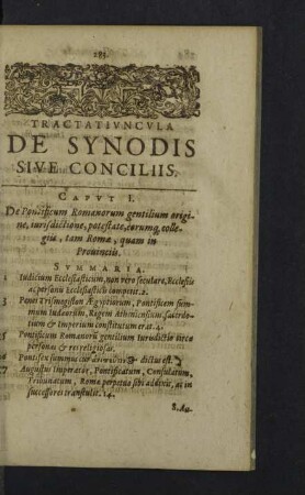 Tractatiuncula de synodis sive conciliis.
