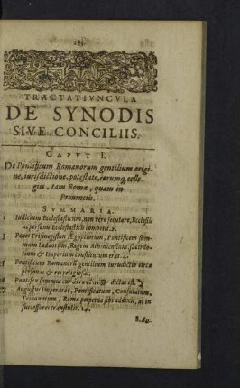 Tractatiuncula de synodis sive conciliis.