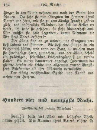 Hundert vier und neunzigste Nacht