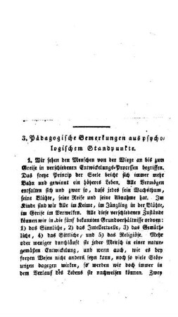 Pädagogische Bemerkungen aus psychologischem Standpunkte