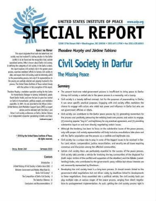 Civil society in Darfur : the missing peace