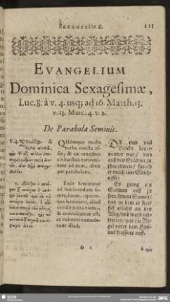 Evangelium Dominica Sexagesimae
