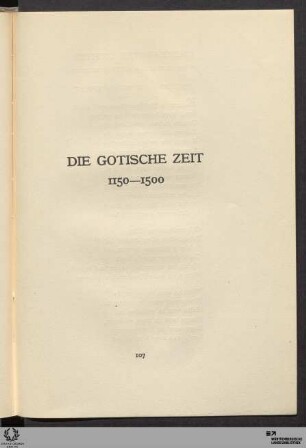 Die gotische Zeit : 1150-1500