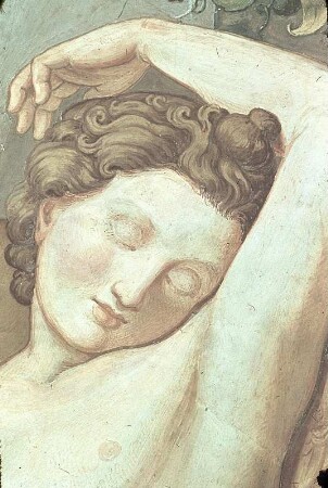 Psyche betrachtet den schlafenden Amor
