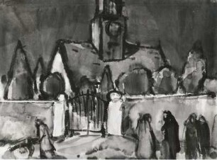 Vor der Kirche