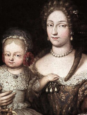 Bildnis einer Frau mit ihren drei Kindern