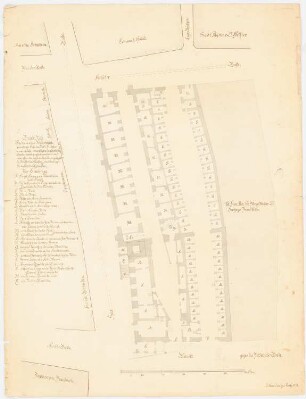 Rathaus, Zittau: Grundriss nach der Beschießung 23.7.1757