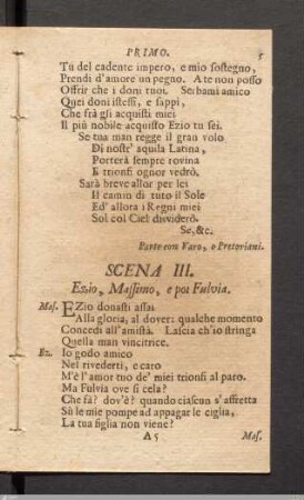 Atto Primo: Scena III.