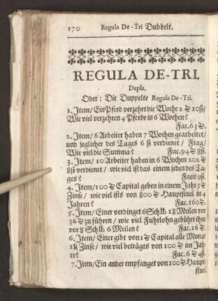 Regula De-Tri. Dupla. Oder: Die Duppelte Regula De-Tri.