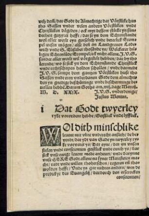 i Dat Godt twyerley ryke vorordent hebbe/ Geistlick unde lyfflick.